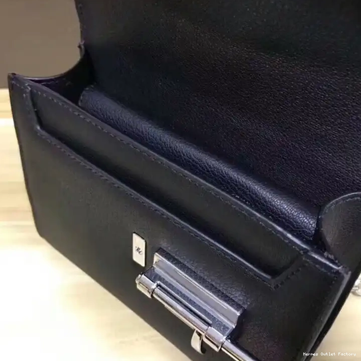 Affordable In Goatskin Mini Bag Verrou Palladium Black Chaine Hardware Hermes 0507